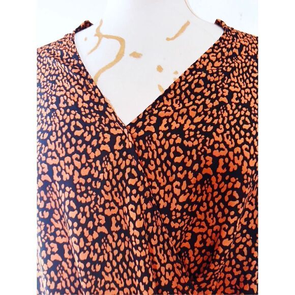 Rustic Leopard Abstract Casual Blouse - Picture 2 of 5